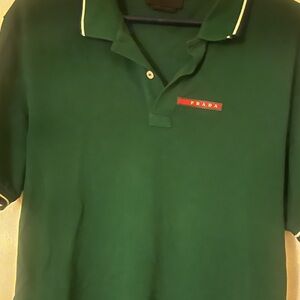 Prada Green Polo Shirt